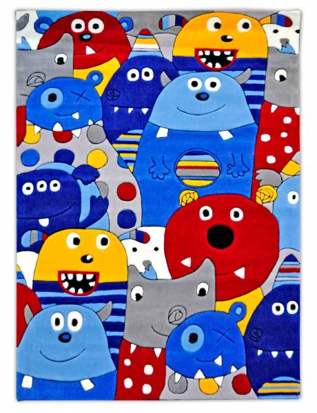 Thomas Kinderteppich Monster | blau